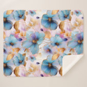 Ätherische Blüten in weichen Pastellen Alkohol Tin Sherpadecke (Vorderseite (Horizontal))