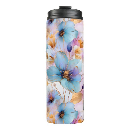 Ätherische Blüten in weichen Pastellen Alkohol Tin Thermosbecher (Vorderseite)