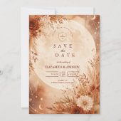 Ätherische Boho-Herbsthochzeit Save The Date (Vorderseite)