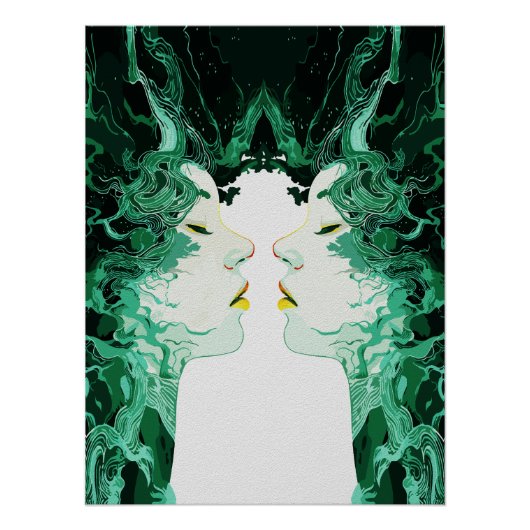 Ätherische Dualität - Spiegelreflexion Poster (Vorderseite)