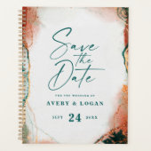 Ätherische, dunkle Hochzeit im Herbst- und Aquamar Planer (Vorderseite)