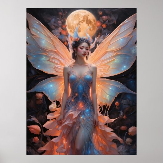 Ätherische Eleganz Fee Poster (Vorne)