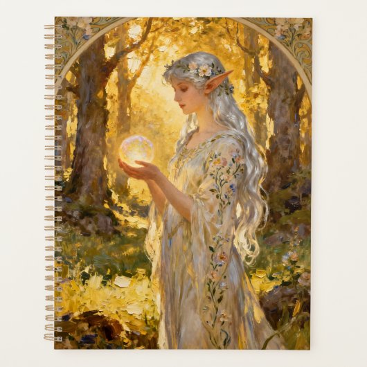 Ätherische Elfenjungfrau im Jugendstil Planer (Vorderseite)
