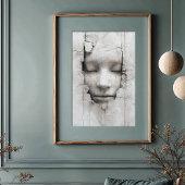 Ätherische Embrace: Das Gesicht innerhalb der Maue Poster