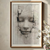 Ätherische Embrace: Das Gesicht innerhalb der Maue Poster