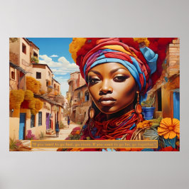 Ätherische Essenz: Porträt afrikanischer Träume Poster