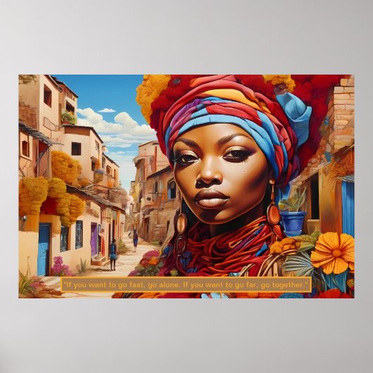 Ätherische Essenz: Porträt afrikanischer Träume Poster (Vorne)