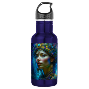 Ätherische Fantasy-Kunst Prinzessin Kriegerin Schö Edelstahlflasche