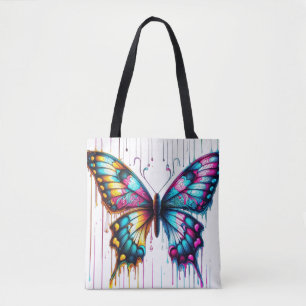 Ätherische Farbfusion: Schmetterling tanzt unter Tasche