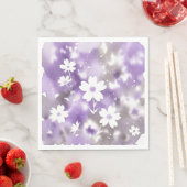 Ätherische Flieder Florale Silhouette Servietten (Beispiel)