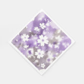 Ätherische Flieder Florale Silhouette Servietten (Ecke)
