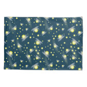 Ätherische glühende Glühwürmchen im Nachtmuster Kissenbezug (Rückseite)