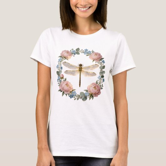 Ätherische Glühende Libellen Kunst T-Shirt (Vorderseite)