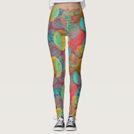 Ätherische goldene Blüten - Nahtlose Blumenharmoni Leggings