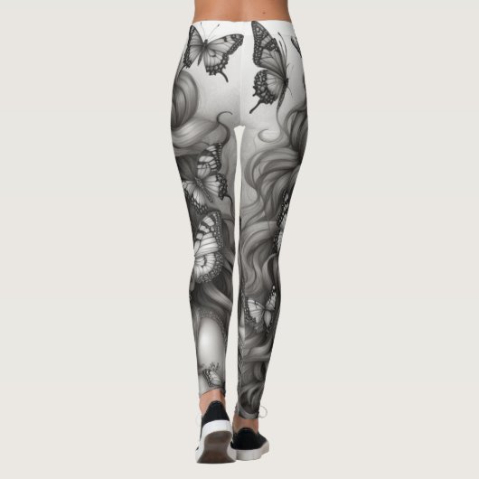 Ätherische Göttin der Schmetterlinge Leggings (Rückseite)