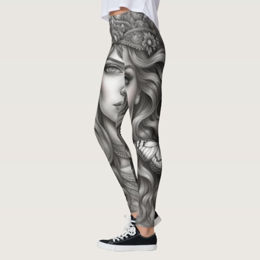 Ätherische Göttin der Schmetterlinge Leggings (Links)