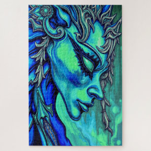 Ätherische Göttin: Fusion von Kunst und Fantasie Puzzle