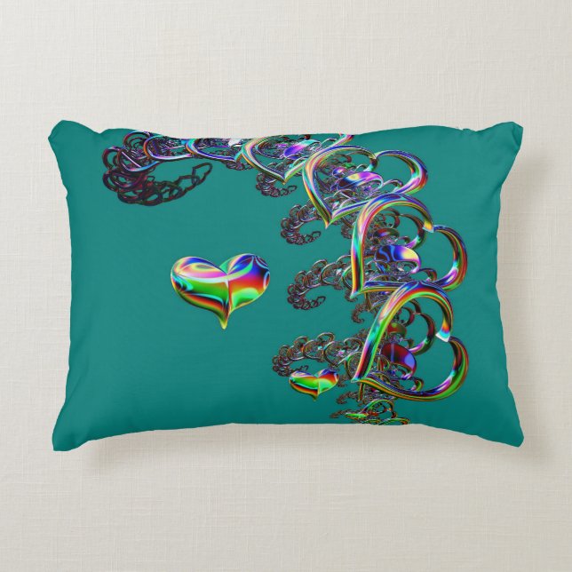 Ätherische Herzkaskade Dekokissen (Vorderseite)