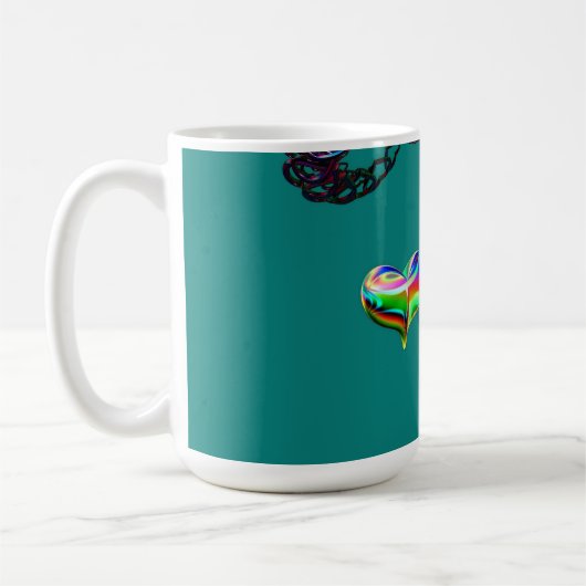 Ätherische Herzkaskade Kaffeetasse (Links)