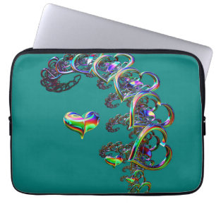 Ätherische Herzkaskade Laptopschutzhülle