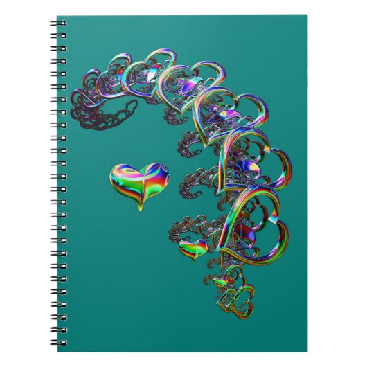 Ätherische Herzkaskade Notizblock (Vorderseite)