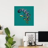 Ätherische Herzkaskade Poster (Heimbüro)