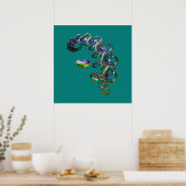 Ätherische Herzkaskade Poster (Küche)