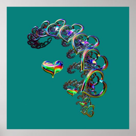 Ätherische Herzkaskade Poster (Vorne)