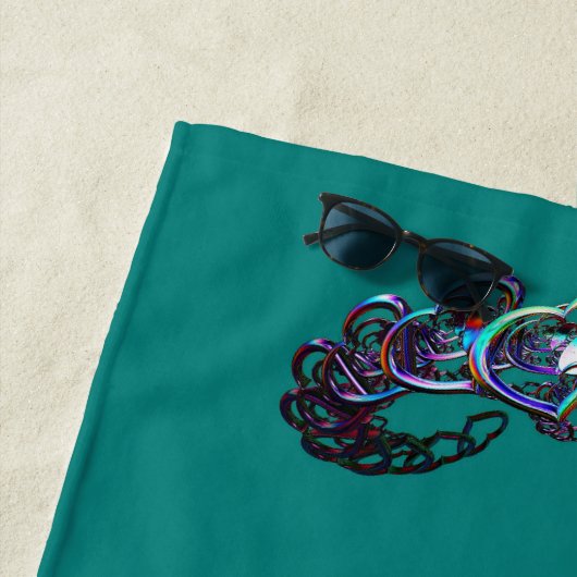 Ätherische Herzkaskade Strandtuch (Beispiel)