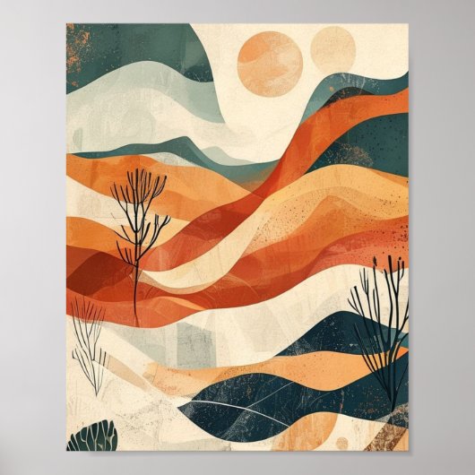 Ätherische Horizonte: Eine texturierte Reise durch Poster (Vorne)
