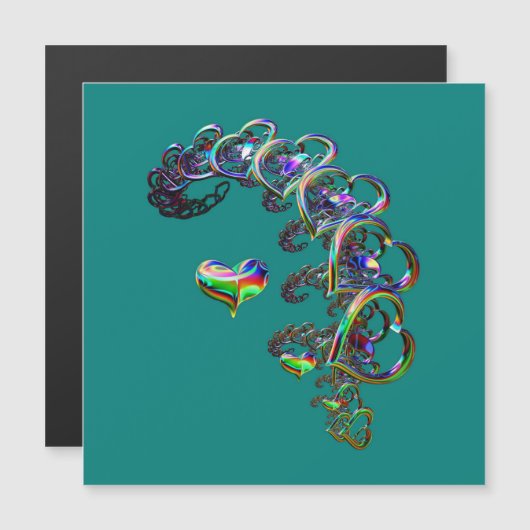 ätherische Kaskade der Herz-Magnetkarte Magnetkarte (Vorne/Hinten)