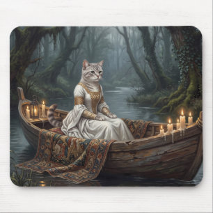 Ätherische Katze im Boot Mousepad
