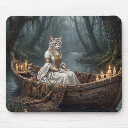 Ätherische Katze im Boot Mousepad (Vorne)