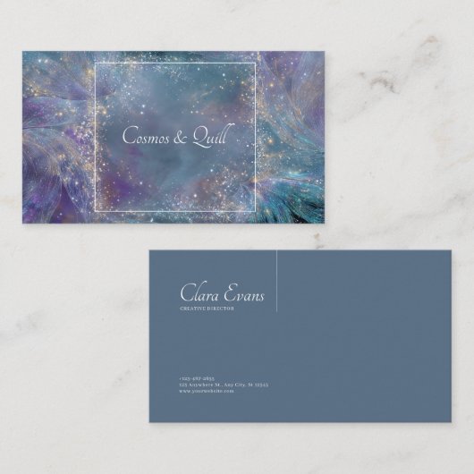Ätherische kosmische Wirbel Visitenkarte (Vorne/Hinten)