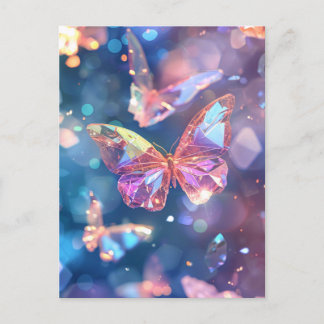 Ätherische kristalline Schmetterlinge Postkarte