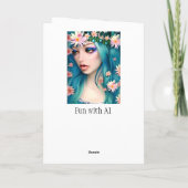 Ätherische Kunst | Beautiful Fairy | Denken Sie an Karte (Rückseite)