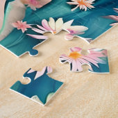 Ätherische Kunst | Schöne Fee mit blauem Haar Puzzle (Seite)