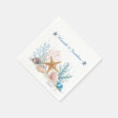 Ätherische Küstenromanze-Hochzeit Serviette (Ecke)
