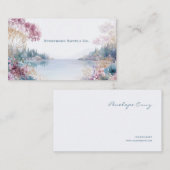 Ätherische Landschaft Rosa und Gold Floral Visitenkarte (Vorne/Hinten)