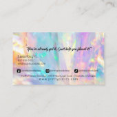 Ätherische Leuchtmittel Kleidung Boutique oder Sch Visitenkarte (Rückseite)