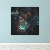 Ätherische Liebe in der Nacht Leinwanddruck (Insitu (Holzboden))