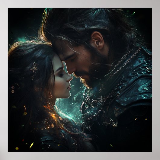 Ätherische Liebe in der Nacht Poster (Vorne)