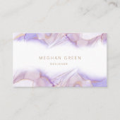 Ätherische Lila Alkoholtink Moderne Visitenkarte (Vorderseite)