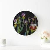 Ätherische Lila Tulips große Uhr (Zuhause)