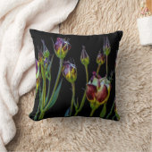 Ätherische Lila Tulips Kissen (Decke)