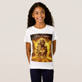 Ätherische Märchenprinzessin mit leuchtender golde T-Shirt