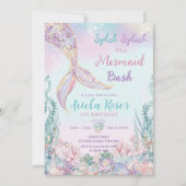 Ätherische Meerjungfrau Bash unter dem Meeresbecke Einladung (Vorderseite)