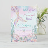 Ätherische Meerjungfrau Bash unter dem Meeresbecke Einladung (Stehend Vorderseite)