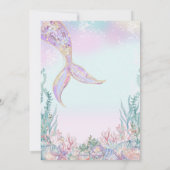 Ätherische Meerjungfrau Bash unter dem Meeresbecke Einladung (Rückseite)