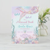 Ätherische Meerjungfrau Bash unter dem Meeresbecke Einladung (Stehend Vorderseite)